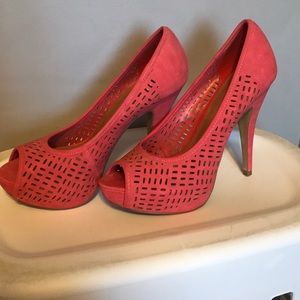 Coral colored heels!